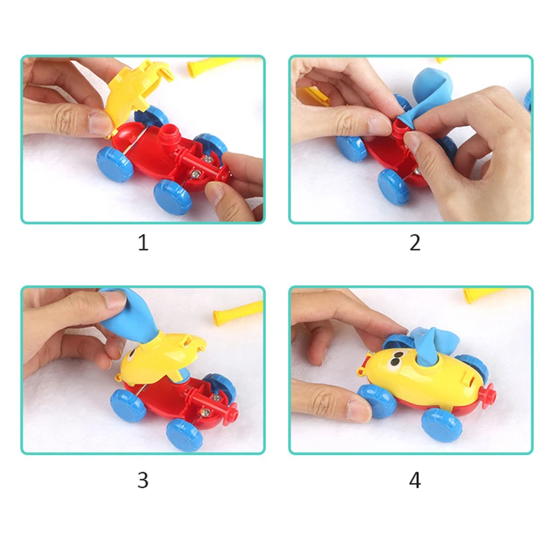 

Education Science Experiment Toy Inertial Power Balloon Car Toy Puzzle Fun Inertial Power Car Balloon Toys For Children Gift