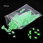 100 шт. 3,4*5 мм5*8 мм Пластик Oval Night светящиеся бусины для рыбалки в море рыболовные приманки Плавающий поплавок рыболовные снасти аксессуары