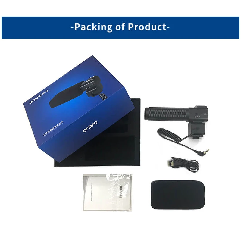 Стереомикрофон Ordro для видеозаписи кардиоидный микрофон цифровой зеркальной