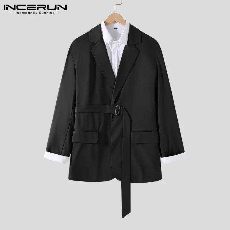

Fashion Men's Party Shows Blazer Coat Male Long Sleeved Solid All-match Simple Leisure Jackets Outer Garment Suits S-5XL INCERUN