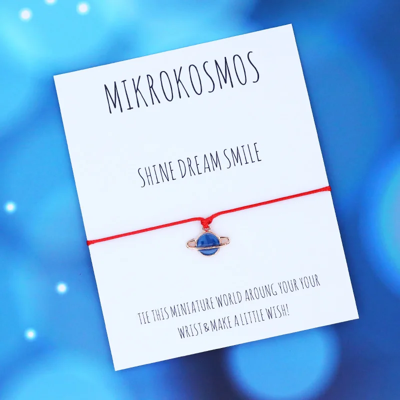 Браслет с планетами Make A Wish Mikrokosmos космический Шарм браслет желаний ювелирные