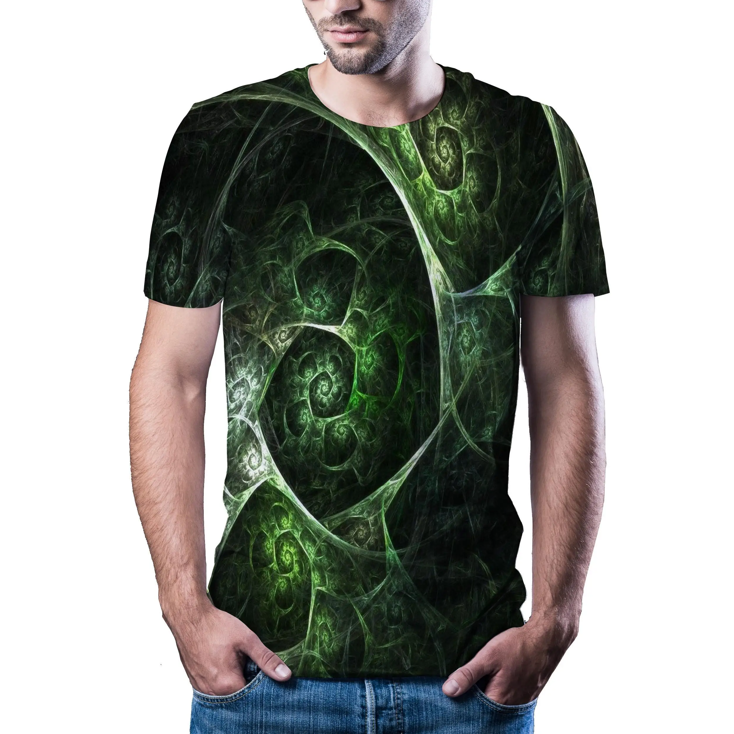 

2020 new 3D t-shirt men's summer new crown pattern top 3D quick dry printed T-shirt