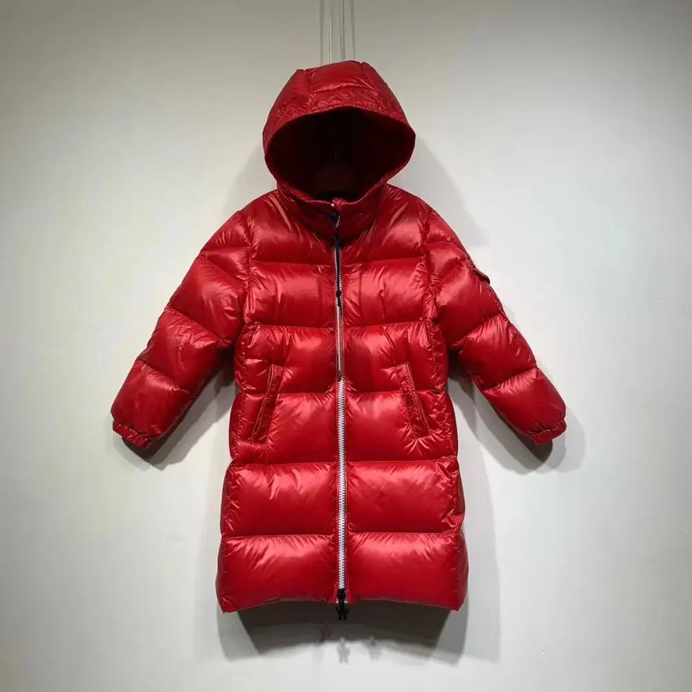 Утепленные длинные короткие куртки-пуховики для мальчиков и девочек из 90%