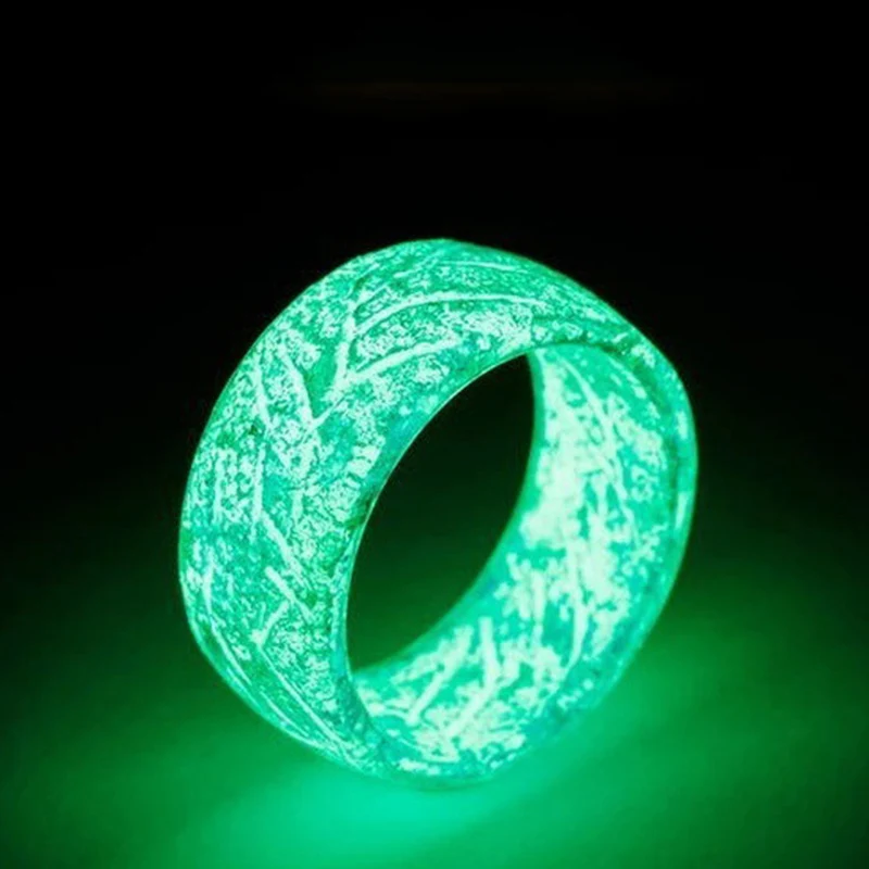 Модное светящееся кольцо из смолы для женщин и мужчин люминесцентные светящиеся