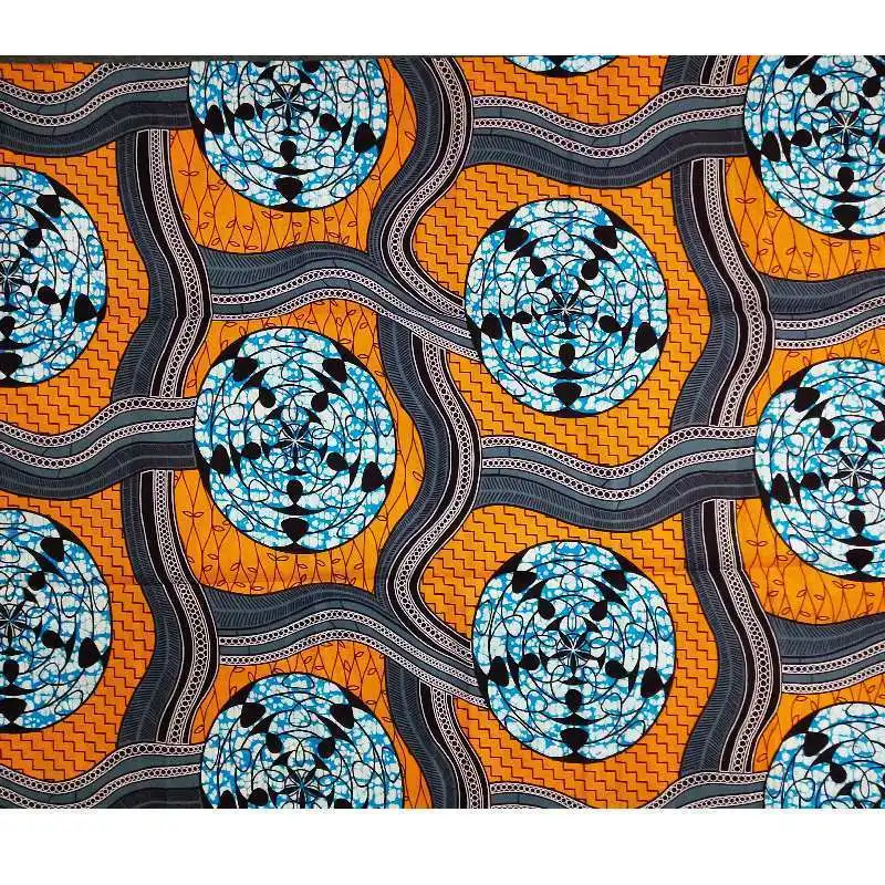 100% хлопок батик морская ткань Анкара Африканский Воск Принт настоящий блок