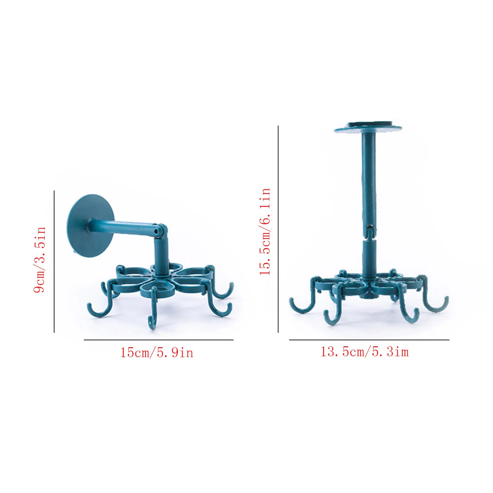 

Kitchen Gadget Accessories Bathroom Hook Wall Mount 360 Rotating Hanger Multiple Hooks Household Hanger Organizer