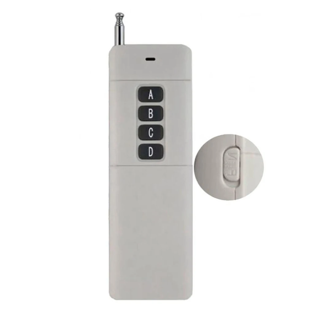 

4 CH Wireless RF Remote Control Switch, 433mhz Transmitter with Receiver for Lamp, Smart Switches ( White)