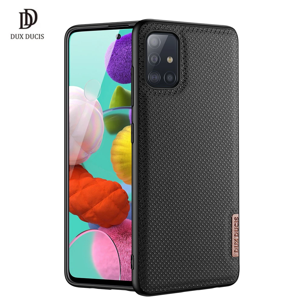 

For Samsung Galaxy A51 Case Fino Series Woven Fabric Protecting Case Anti-Shock Original Slim Design чехол на самсунг A51