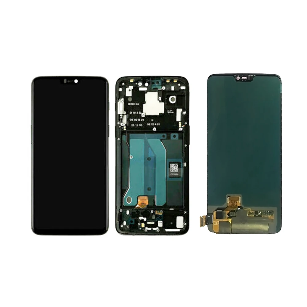 100% тест для OnePlus 6 1 + A6000 A6003 ЖК дисплей сенсорный экран в сборе с рамкой Бесплатные