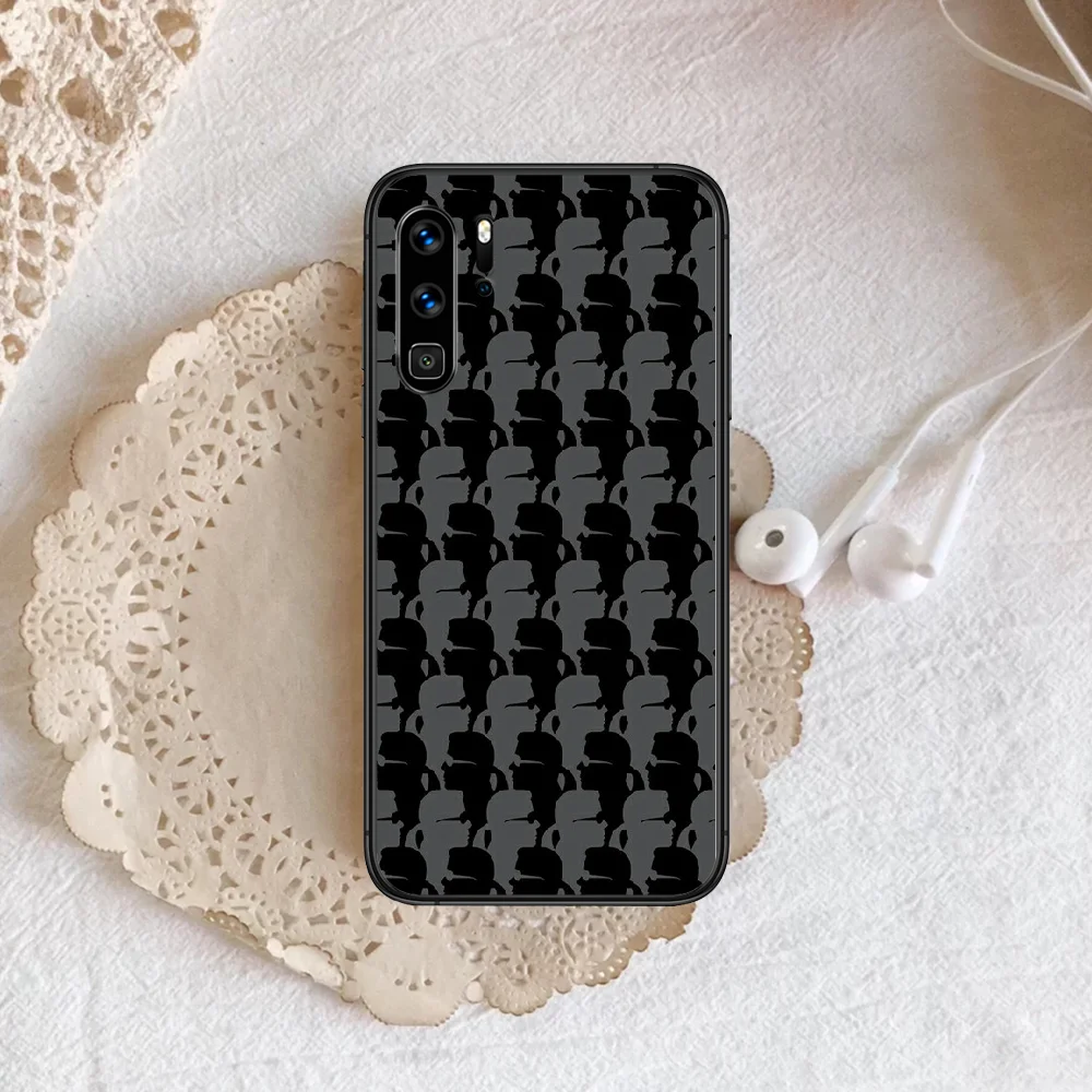 

Lagerfeld KARLsing Phone Case For Huawei P Mate 10 20 30 40 Lite Pro smart Z 2019 nova 5t black Bumper Tpu Cell Fashion Funda