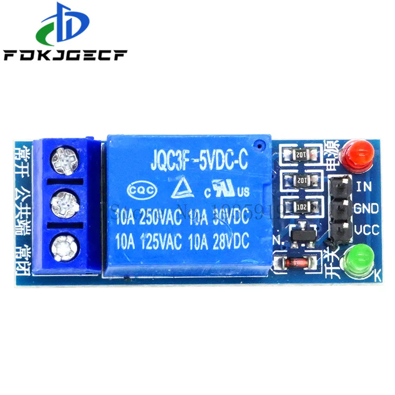 50 шт./лот 1-канальный релейный модуль 5 в низкий уровень для управления SCM бытовой