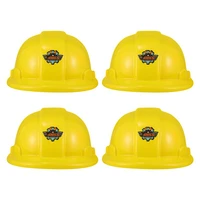 toyvian 4pcs safety protective hard hat construction safety work equipment worker protective helmet cap plastic kids hat toys