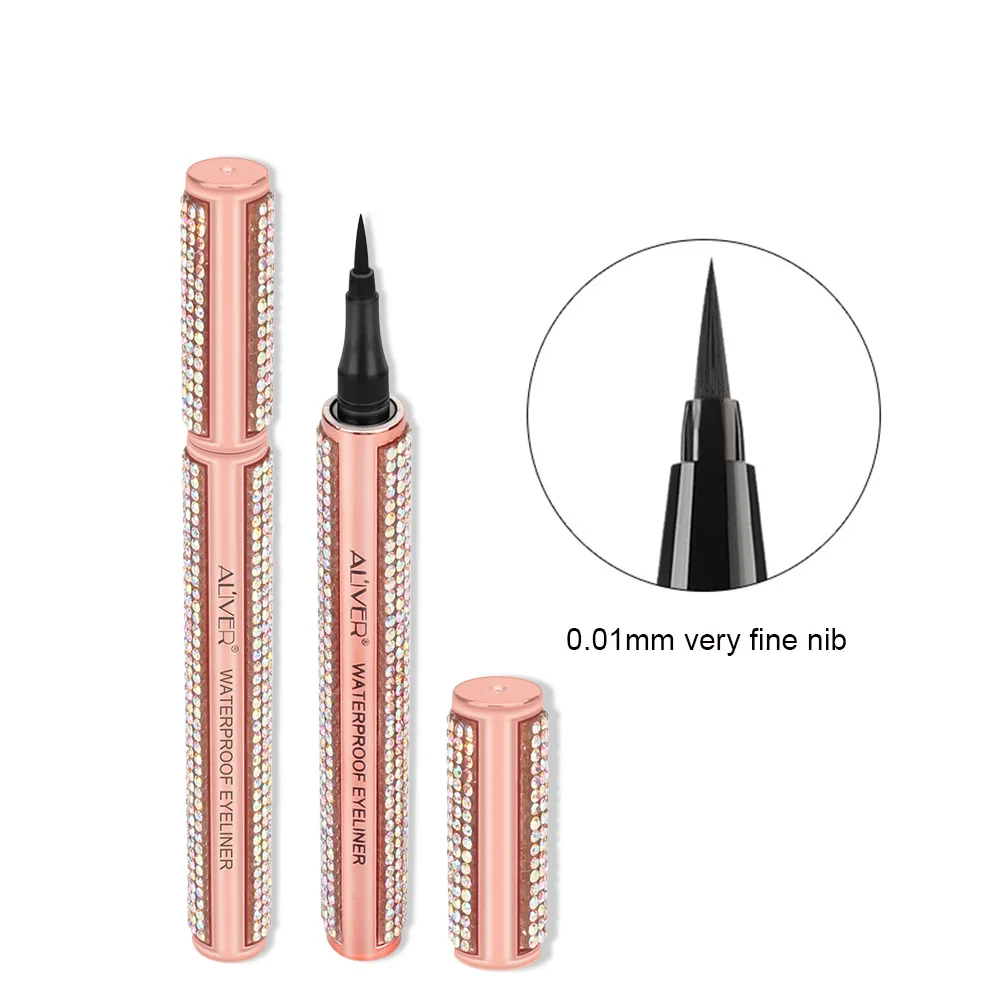 

ALIVER star eyeliner liquid pen network red color diamond waterproof is not easy to decolorization extremely fine