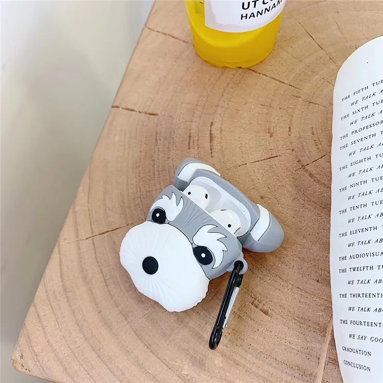 Для Apple AirPods 3D милый мультфильм собака щенок наушники чехол для Airpods 2 пара беспроводная гарнитура защитная обложка для девочки