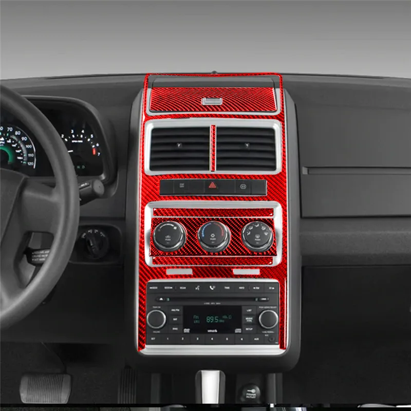 

Универсальная центральная консоль Dodge Journey 09-10 лет, набор из 6 предметов, автомобильные аксессуары, красные наклейки для интерьера из углерод...