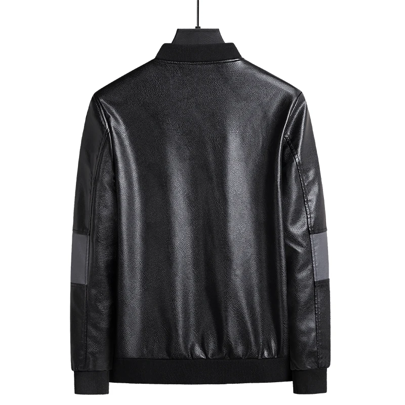 

Men Jacket New Spring Fall Soft Leather Jackets For Man Clothing Long Sleeves Coat Fashion Korean Style Thin Clothing