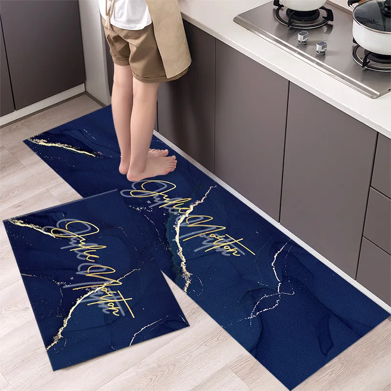 

Kitchen Carpet Floor Mat Tableware Pattern Entrance Doormat Bathroom Door Floormat Parlor Anti-slip Antifouling Long Rug