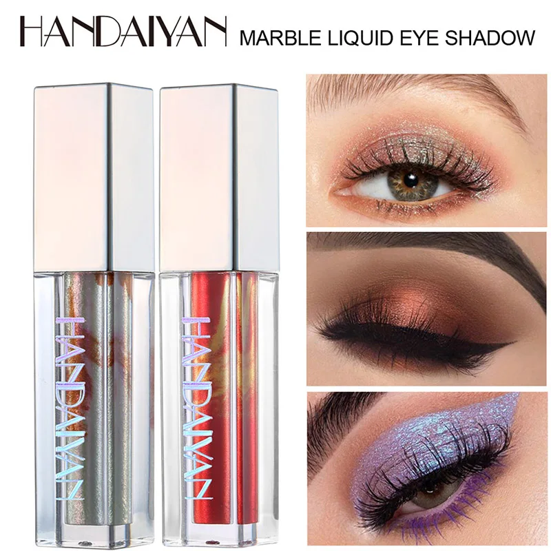 Новые жидкие тени для век макияж длительный Сияющий мерцающий блеск Косметика