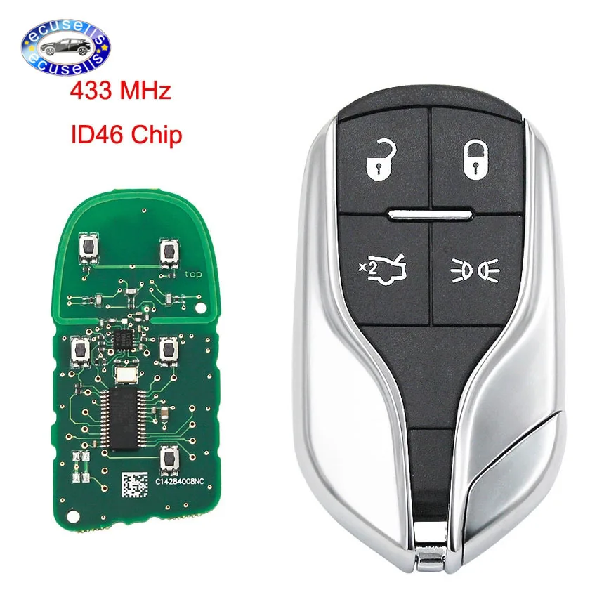 Пульт дистанционного управления с 4 кнопками для смарт карты 433 МГц чипом ID46|key