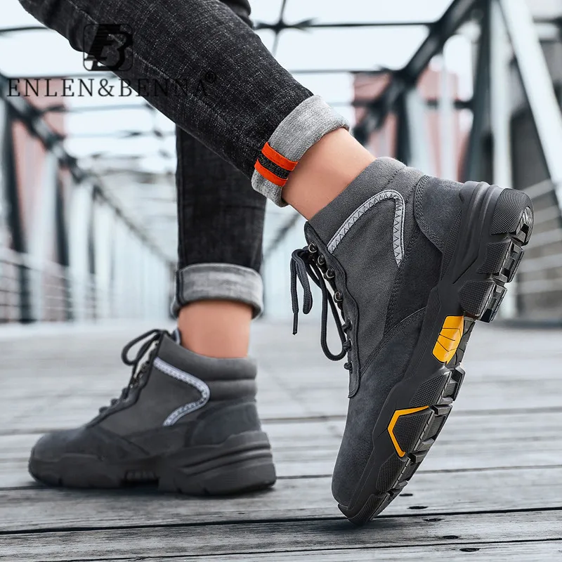 

2020 Men Boots Winter Plush Warm Fur Snow Boots Men Waterproof Lace Up Ankle Male Casual Shoes Outdoor Footwear Big Size 39-48