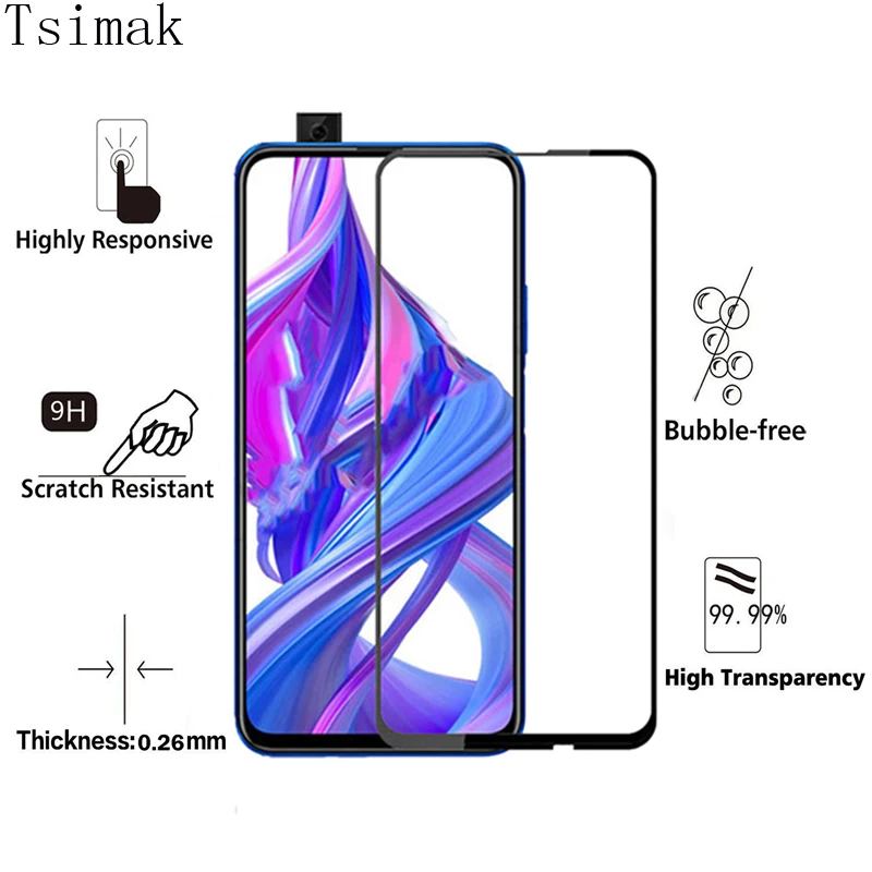 Закаленное стекло для huawei Honor 9X Pro, защитная пленка, Взрывозащищенная, полное покрытие, стекло Honor 9X9 X Pro