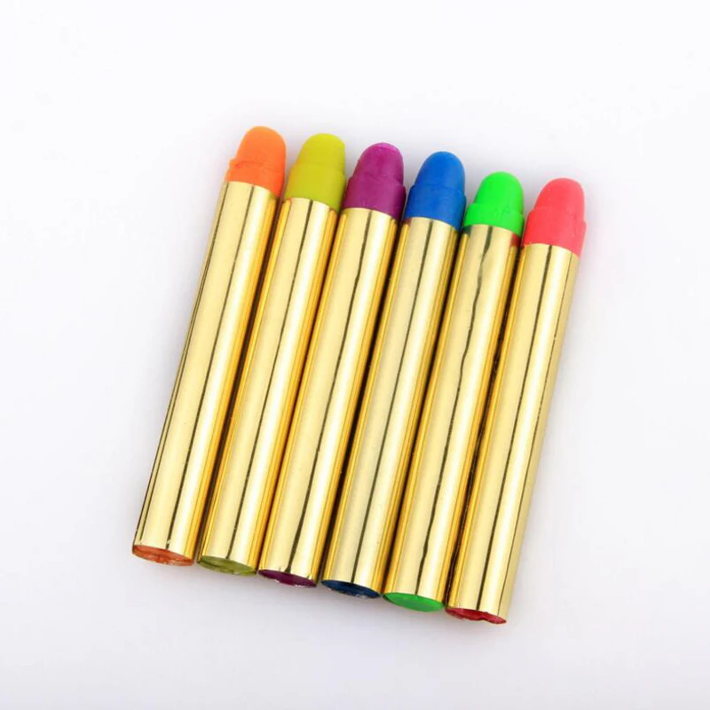 6 цветов вечерние мелки с жемчужинами для макияжа Детские пигментные краски лица