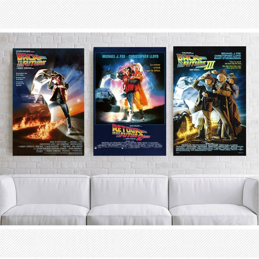 

NUOMEGE Back To The Future Poster Car Movies Art Silk Canvas Poster Painting Print Classic Movie Wall Pictures Room Home Decor