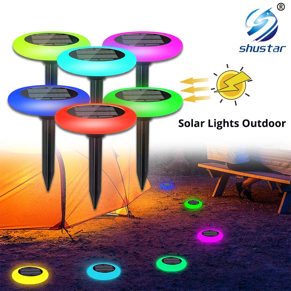 

LED Solar Underground Lights Outdoor Waterproof RGB Color Changing Path Solar Light Decoration Backyard Walkway Terrace Garden