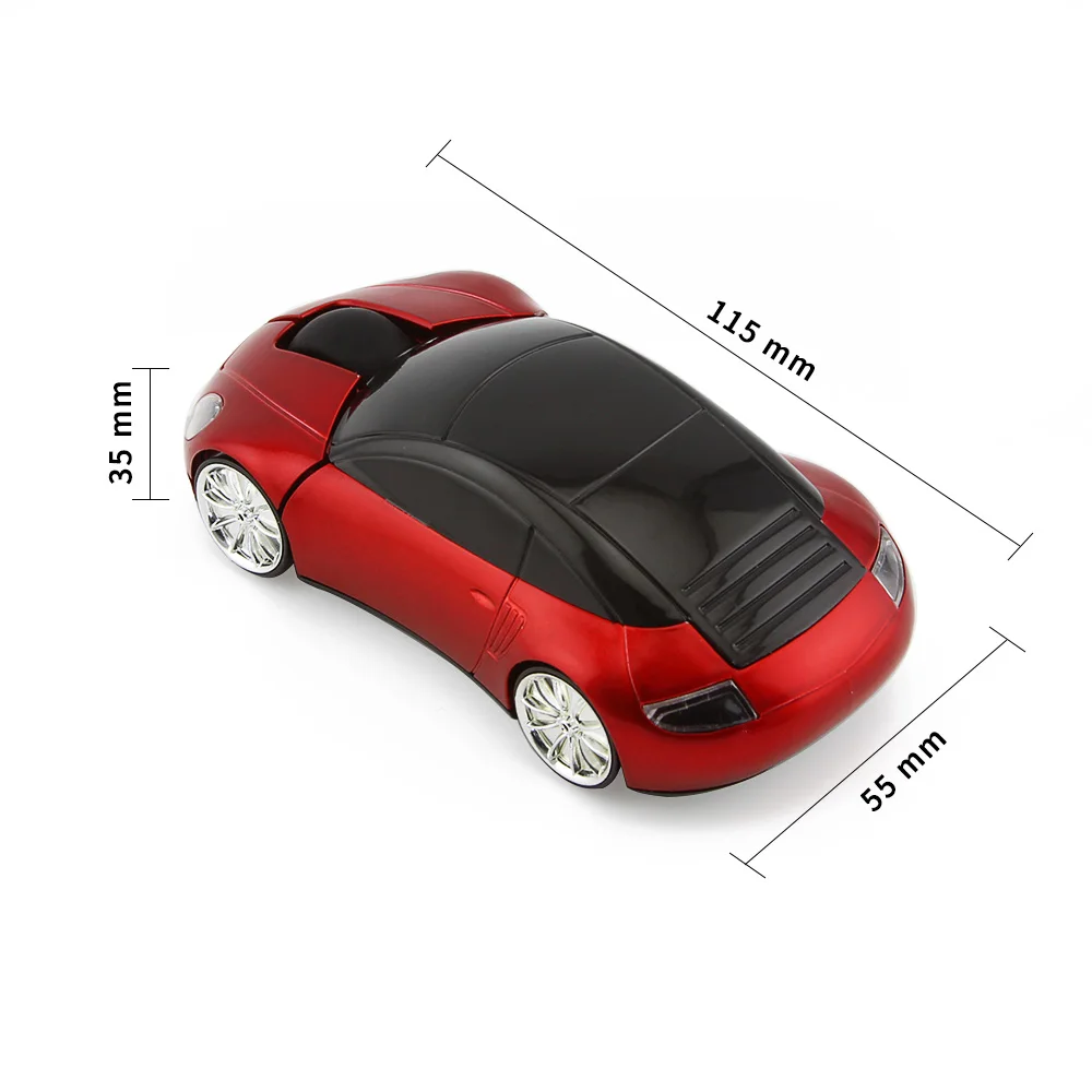 Красный спортивный автомобиль Форма Творческий Мышь 1200 Точек на дюйм USB