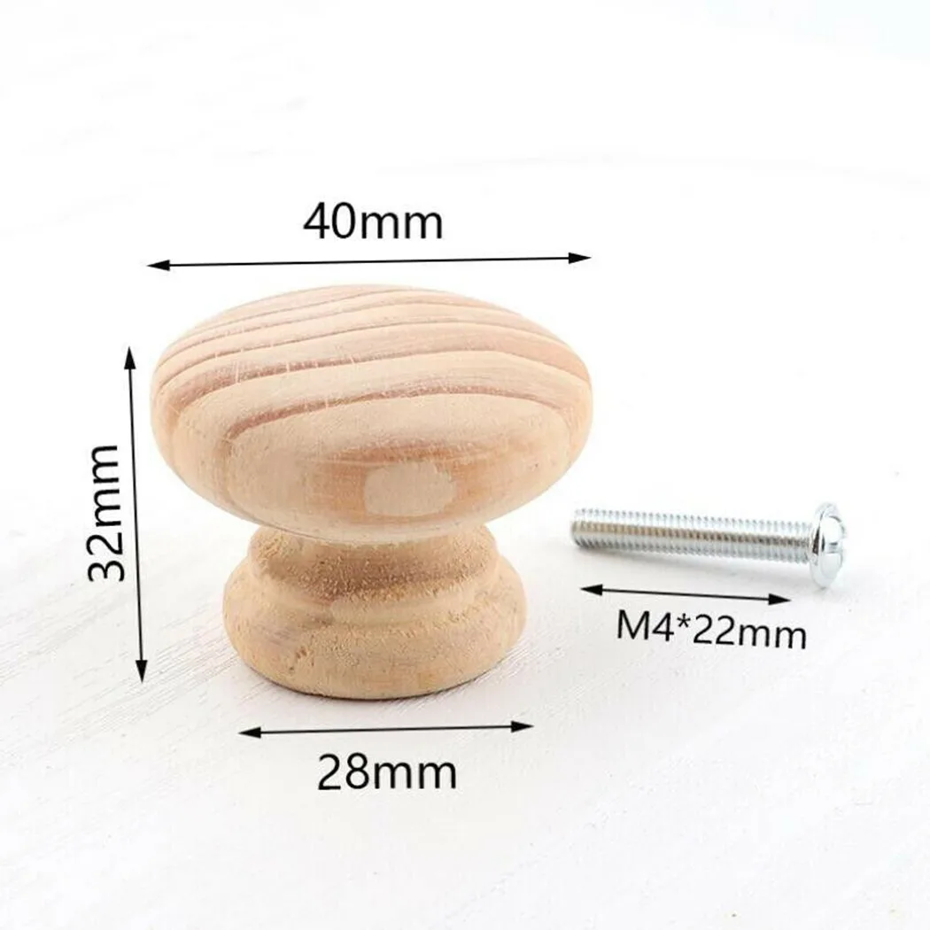 

Natural Drawer Knobs Replacement Wooden 10pcs 40 X 32mm 40mm Craft Door