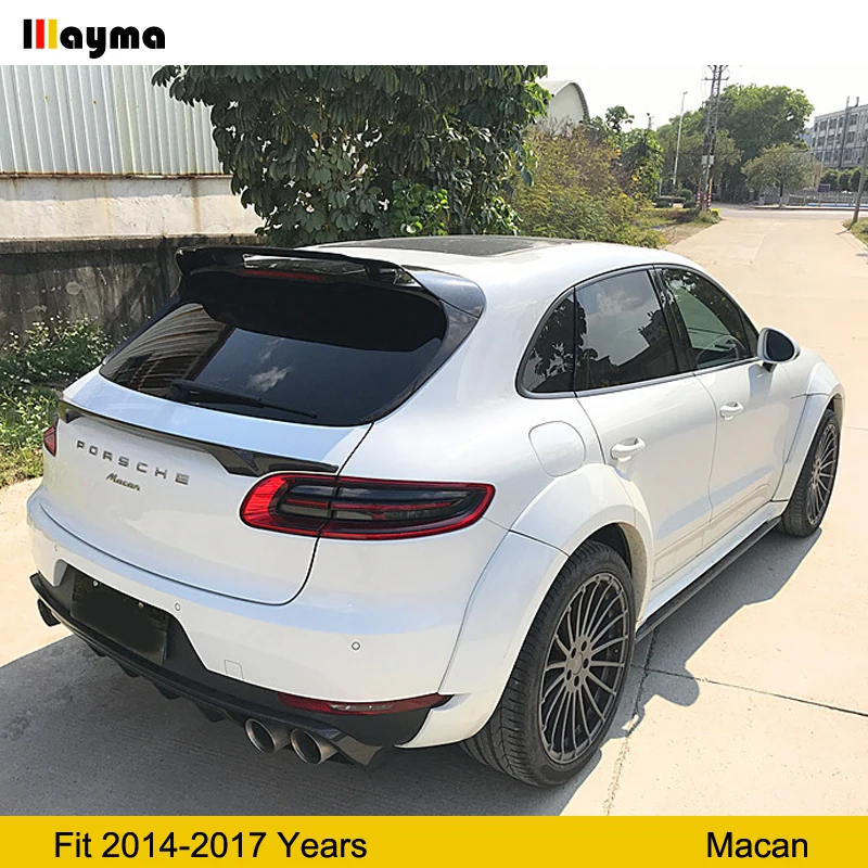 Спойлер среднего размера из углеродного волокна для Porsche Macan turbo GTS 2 0 t 3 6 2014 2017 года