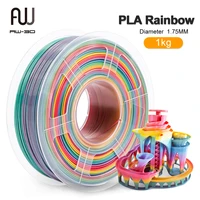 rainbow pla 1kg 3d printer filament 1 75mm diameter tolerance 0 02mm 100 no bubble non toxic colorful printing material 330m