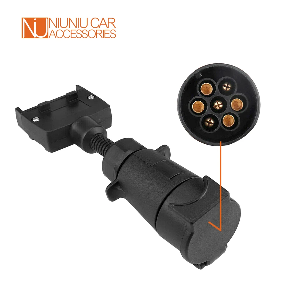 12 В адаптер для автомобильного прицепа 7-контактный плоский штекер на большой