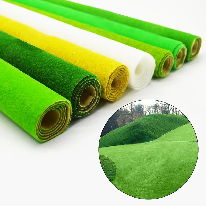 Artificial Turf Landscape Grass Mat For Model Train Not Adhesive Scenery Layout Lawn Diorama Accessories 25X25 50X50Cm 50X100Cm | Дом и сад