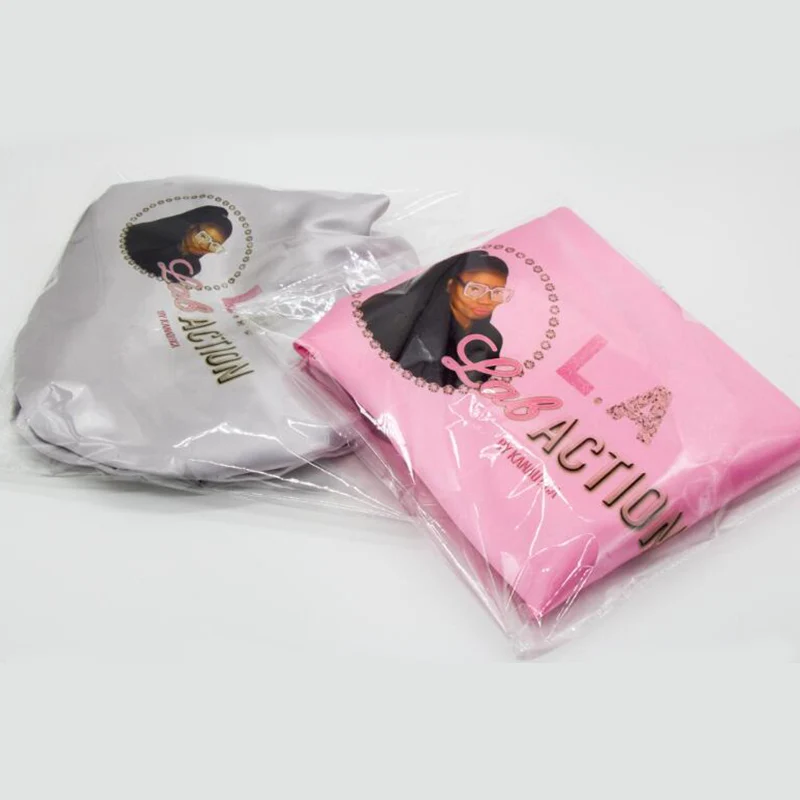 Женские длинные/короткие Колечки с логотипом на заказ 2 слоя из полиэстера и