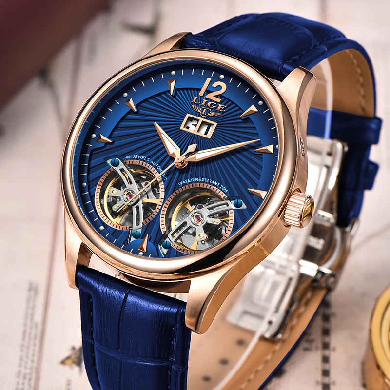 2020LIGE Men's Watches Mens Top Brand Luxury Unique Design Automatic Mechanical Sport Watch Men Tourbillon Reloj hombres | Наручные