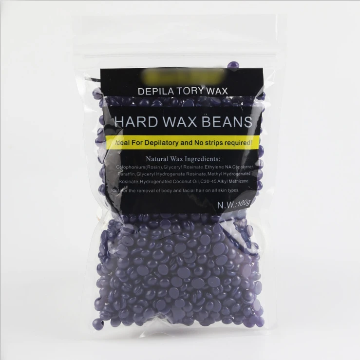 Lavender 100g Новинка, цветной воск для депиляции, 100 г, горячая пленка, твердый воск, гранулы, для восковой депиляции, бикини, для удаления волос, Bean Depilacion Beans, для удаления волос - Цвет: Lavender 100g