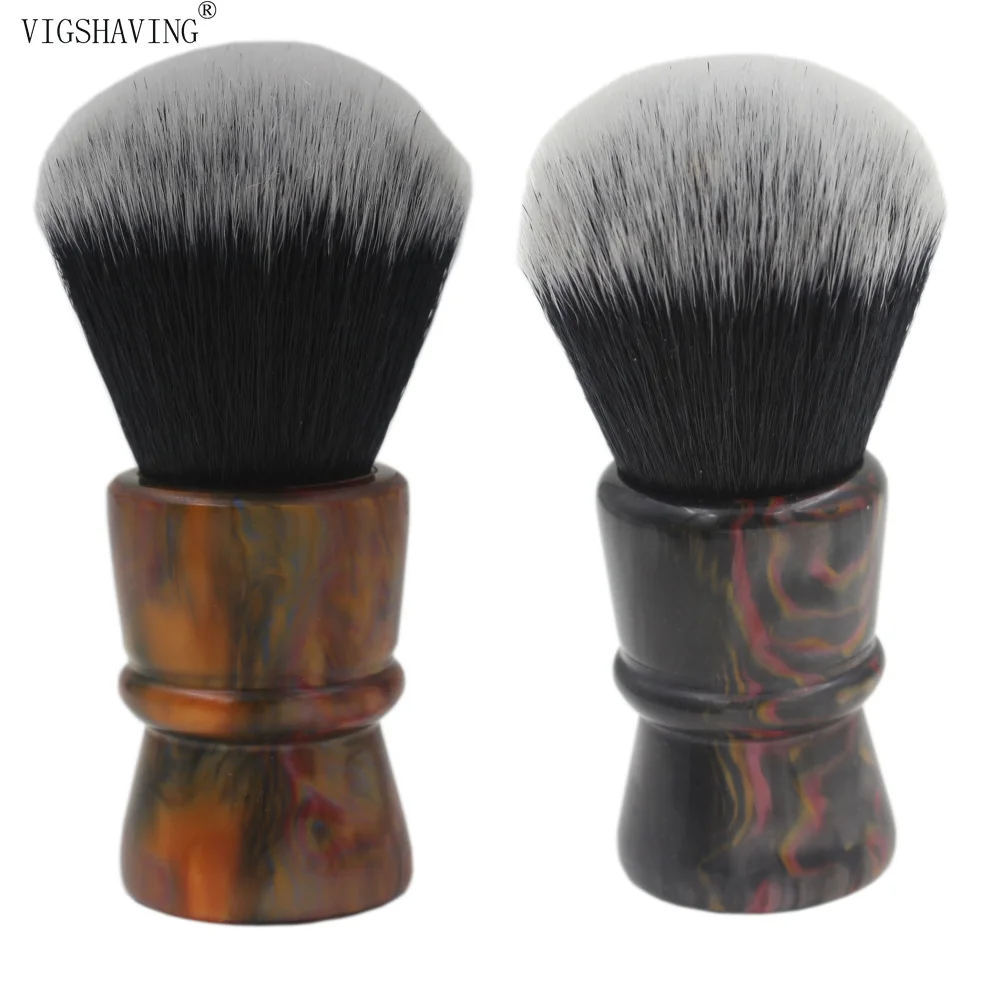 

30mm Knot Colorful Resin Handle Black Synthetic Hair Shaving Brush