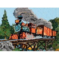 knot set carpet canvas for embroidery crochet strings rugs with pre printed pattern train cross stitch kits crafts for adults