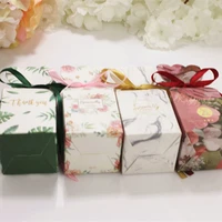 2050pcs marble design wedding dragees gift box baby shower party deco mariage birthday party favors flower gift bags wrapping