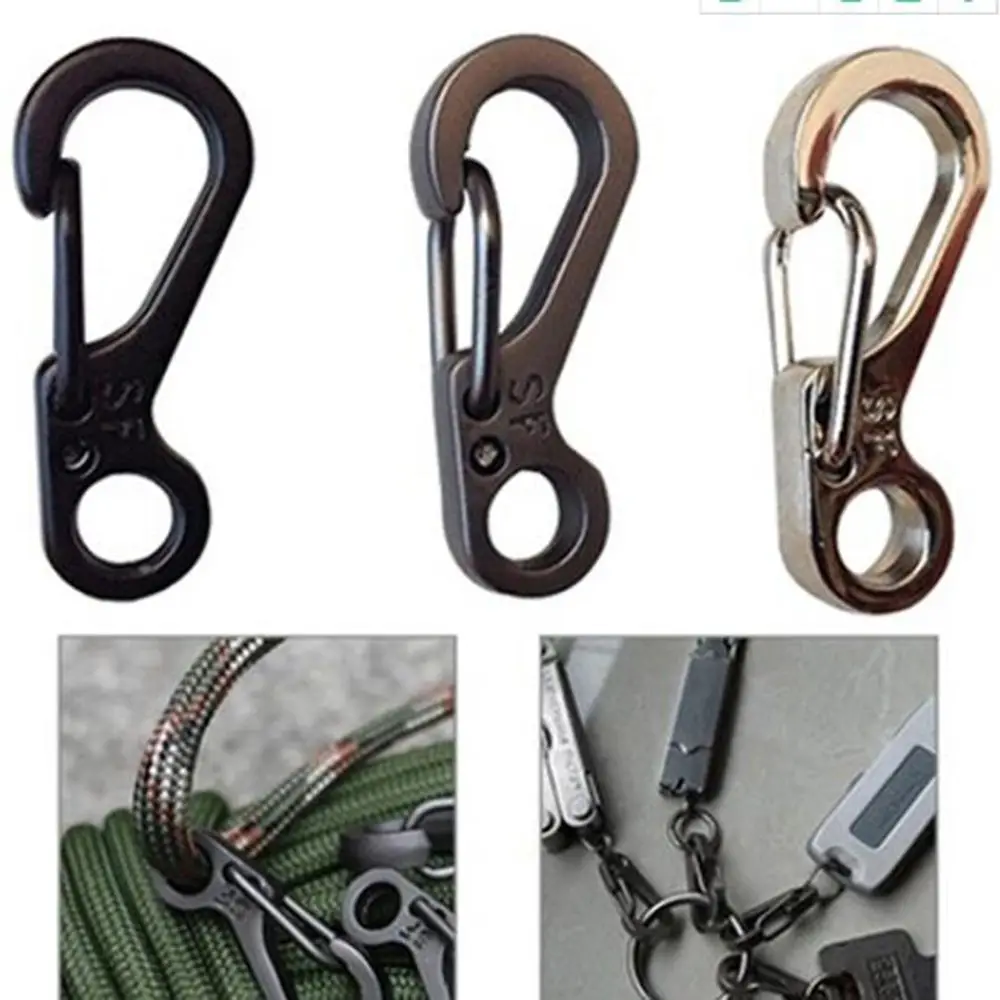 

10Pcs Aluminum Alloy Outdoor Clips Hooks Camping Hiking Survival Buckle Locking Carabiner EDC Snap Lente Carabineer Keychain