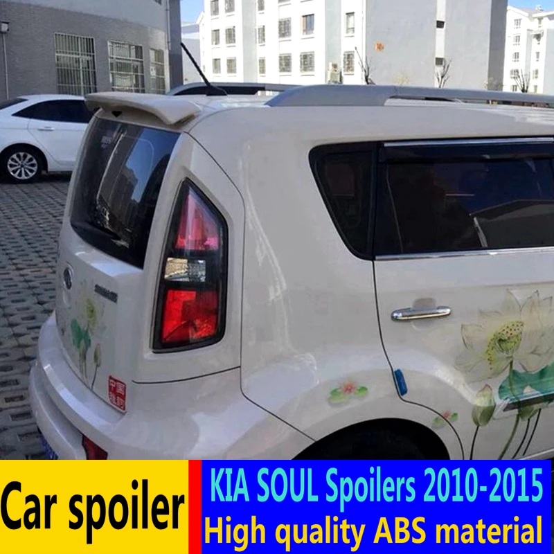 Для Kia Soul спойлер 2010-2015 высокое качество ABS Материал Автомобильный задний крыло