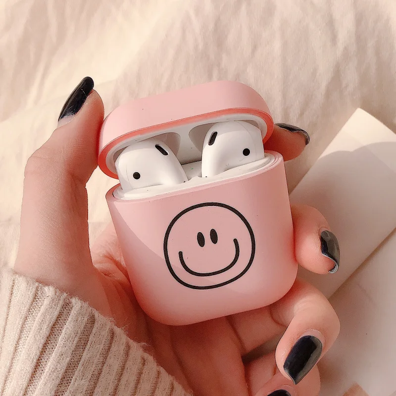 Style 14 Жесткий чехол для наушников для Apple Airpods 1/2 противоударный чехол для Apple гарнитура для Airpods чехол s Матовый розовый защитный чехол для пары - Цвет: Style 14