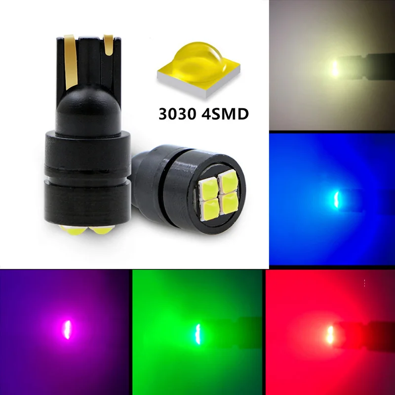 4x T10 W5W WY5W 3030 4 SMD светодиодный светильник автомобилей Canbus интерьер Потолочные