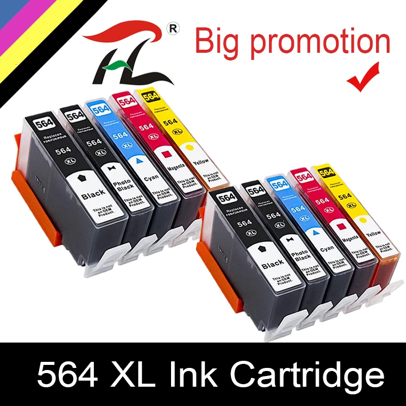 

10PK Compatible 564XL Ink Cartridge Replacement for HP 564 XL Photosmart B8550 C6380 B11 6510 4610 4620 3520 5510 5520 printer