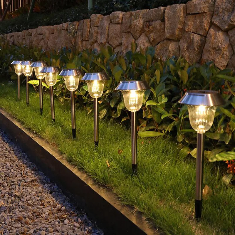 

Warm white solar garden lawn inserted outdoor waterproof decoration courtyard villa environmental protection energy-saving lamp