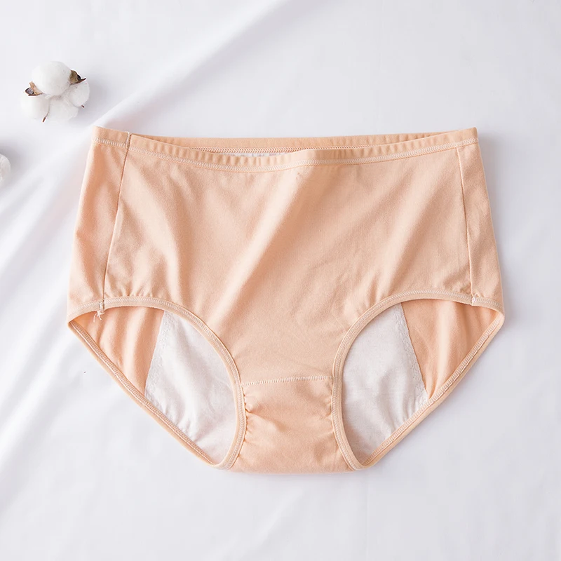 

4 PCS Soft Cotton Physiological Pants Leak Proof Menstrual Panties Mid Waist Briefs Lingerie Women Ladies Underwear