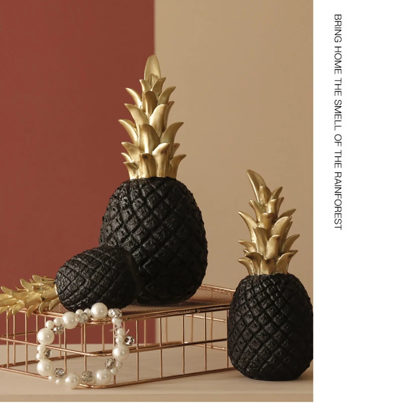 Скандинавское украшение ананас золотые ананы фруктовые поделки гостиная
