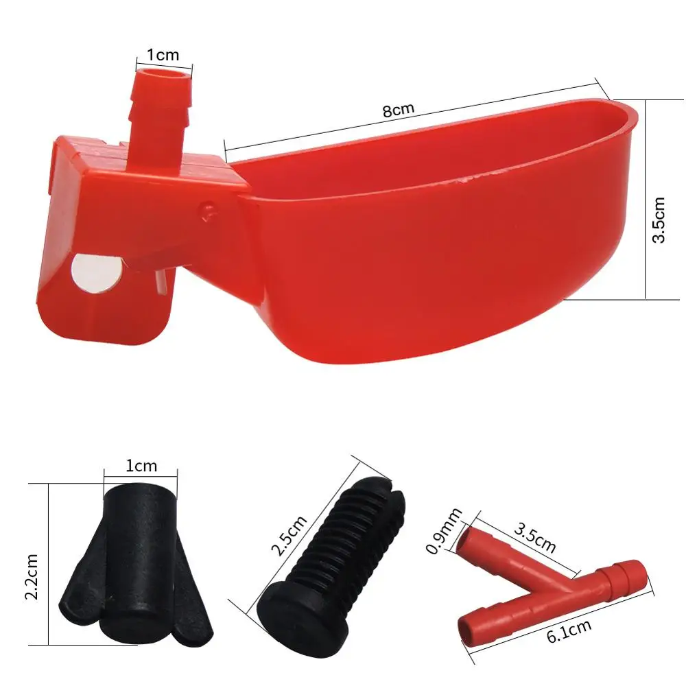 Поилка-фонтан пластиковая автоматическая для птиц 10 мм 12 шт. | Дом и сад