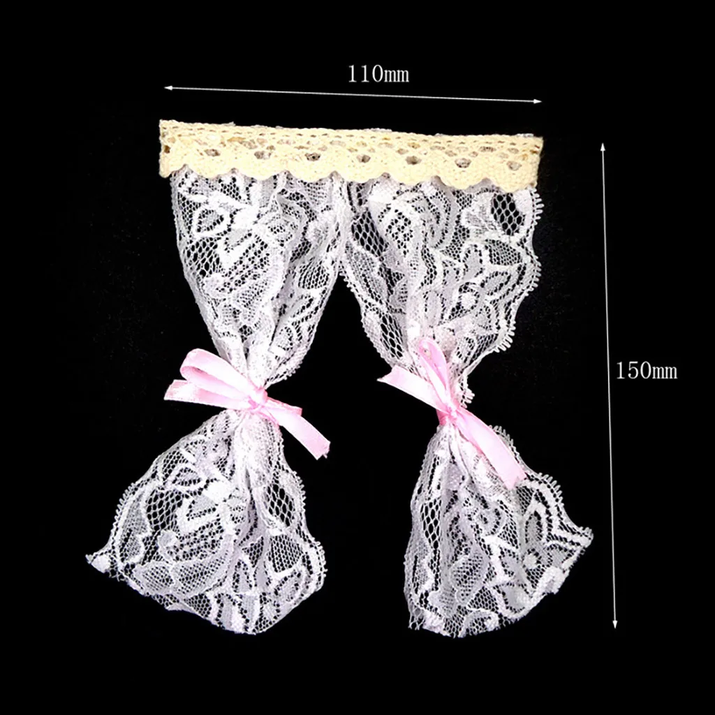 Миниатюрная занавеска в масштабе 1:12 мини кукольный домик винтажная кружевная